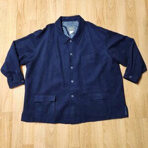 King Size KS pea coat jacket men sz 6XL BIG navy wool vintage